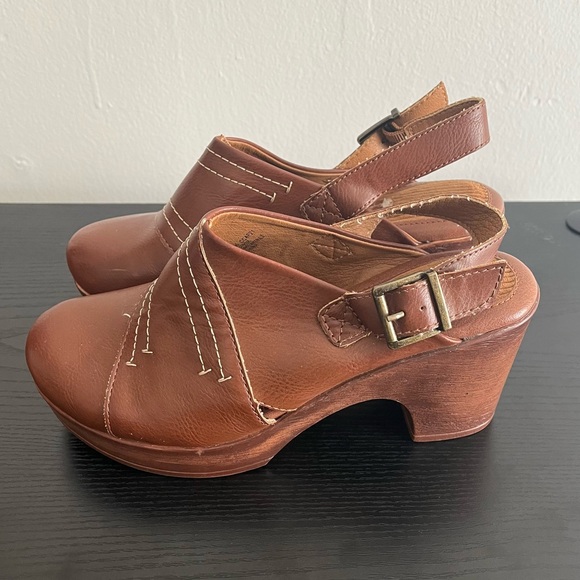 b.o.c. By Born Cecilia Women Slingback Platform Round Clog Brown Size 8 Boho - Picture 3 of 6